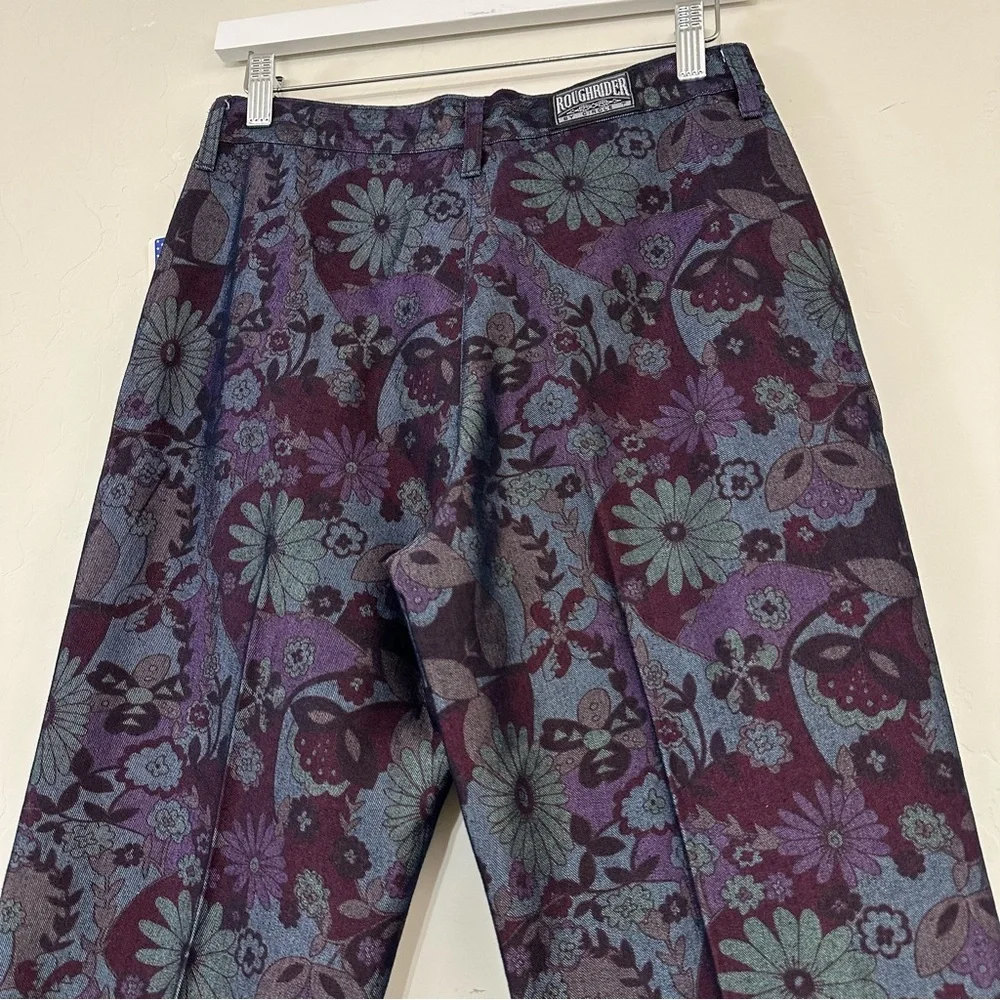Vintage Roughrider by Circle T Deadstock Floral Retro Style Jeans - Picture 7 of 9